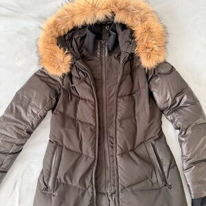 Rudsak Black Puffer Jacket with Fur Hood